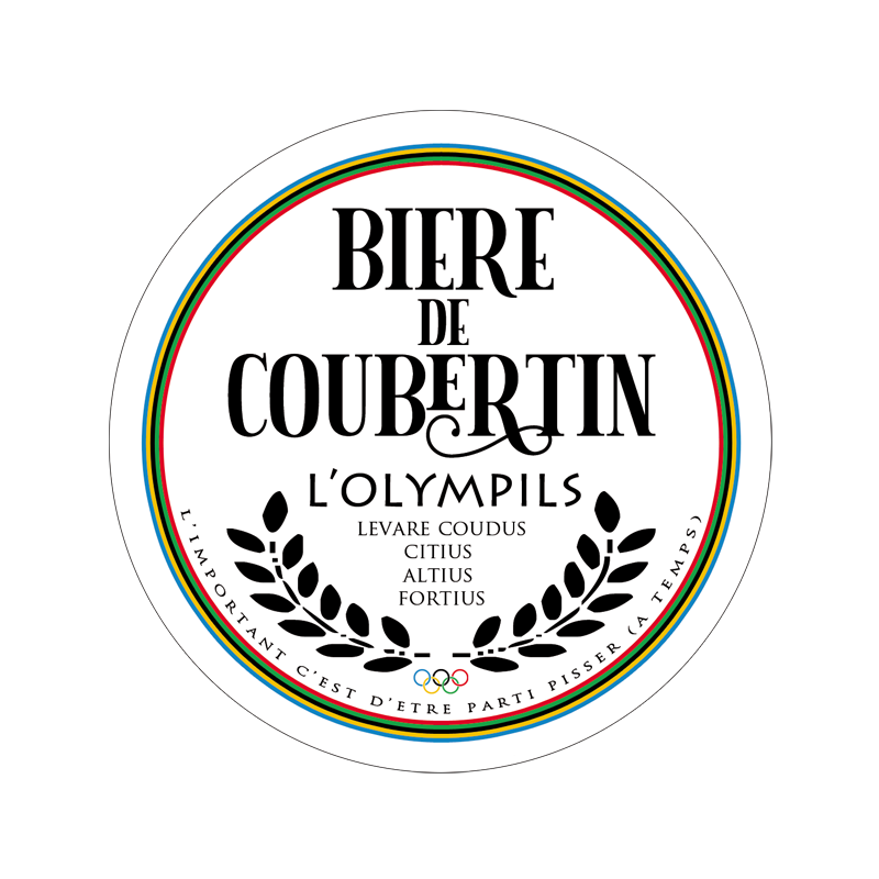 sous bock beer coaster bière coubertin jeux olympiques