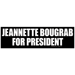 sticker jeannette bougrab for president autocollant