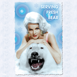 Serving fresh bear carroll baker carte postale vintage melblanc baby doll