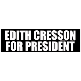 Sticker Edith cresson for president autocollant elections presidentielles