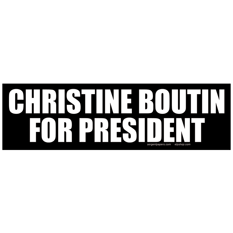Sticker christine boutin for president autocollant elections presidentielles