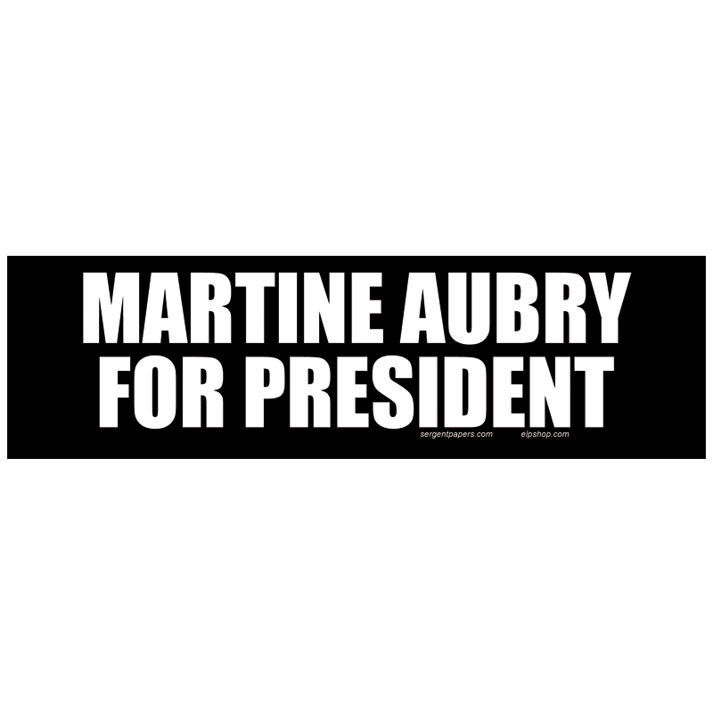 Sticker martine aubry for president autocollant elections presidentielles