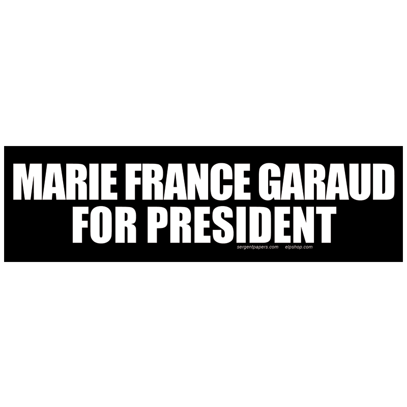 Sticker marie france garaud for president autocollant elections presidentielles