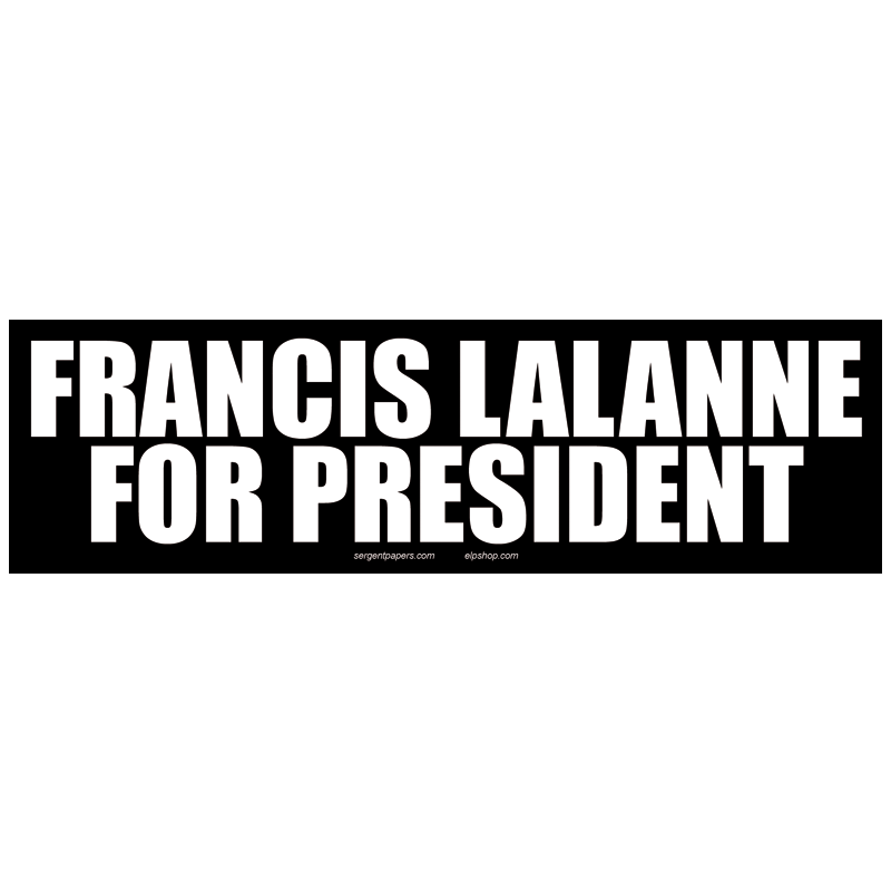 Sticker francis lalanne for president autocollant elections presidentielles