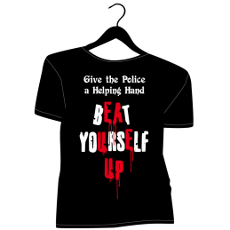 tee shirt homme give the police a helping hand