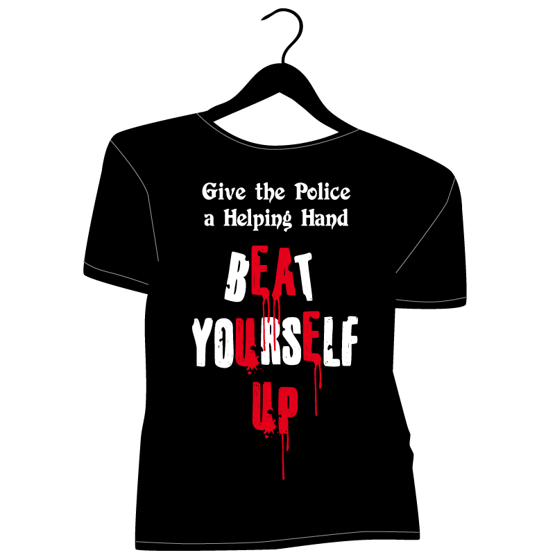 tee shirt homme give the police a helping hand