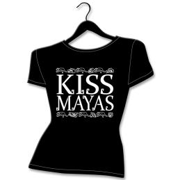 Tee shirt femme kiss mayas humour bad taste