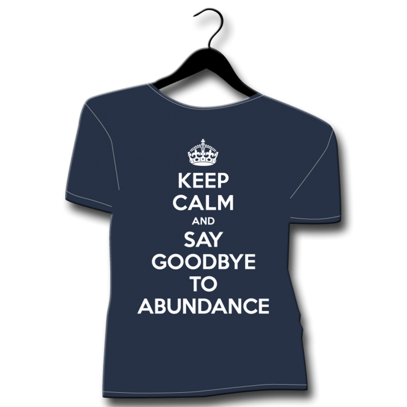 tee shirt homme grande taille keep calm and say goodbye to abundance macron lemaire humour noir