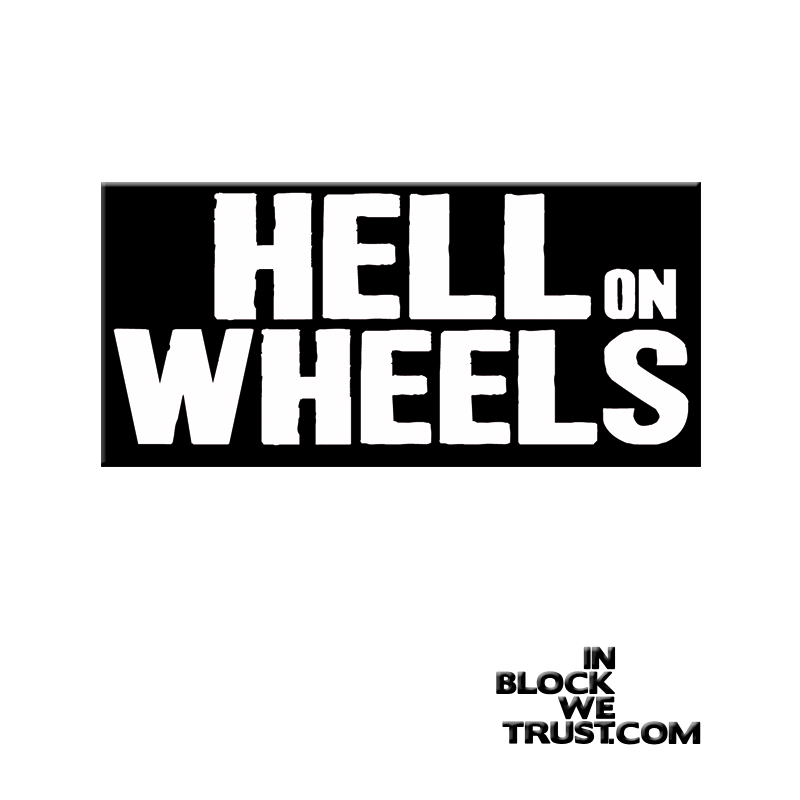 sticker autocollant hell on wheels roller derby jammer blocker