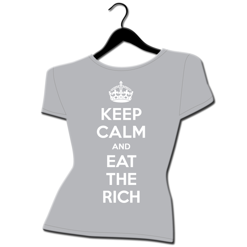 tee shirt femme grande taille keep calm and eat the rich macron lemaire arnault
