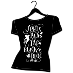 tee shirt femme grande taille black bloc manif darmanin humour politique