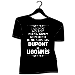 tee shirt homme grande taille  tee shirt slogan tee shirt message humour noir dupont de ligonnes