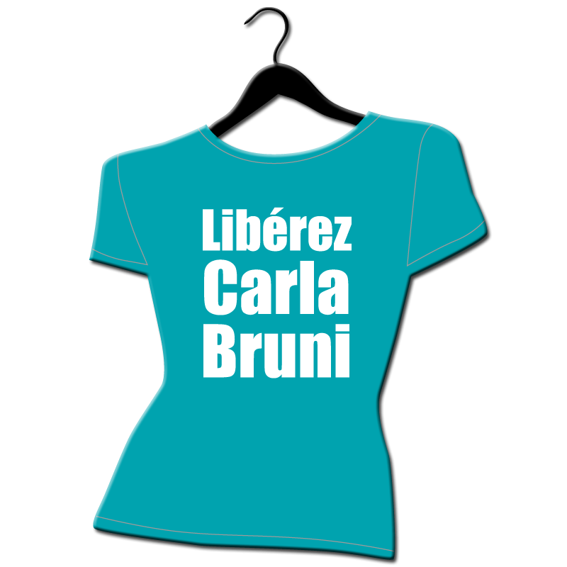 tee-shirt t-shirt femme grande taille Carla Bruni sarkozy humour slogan message evjf politique