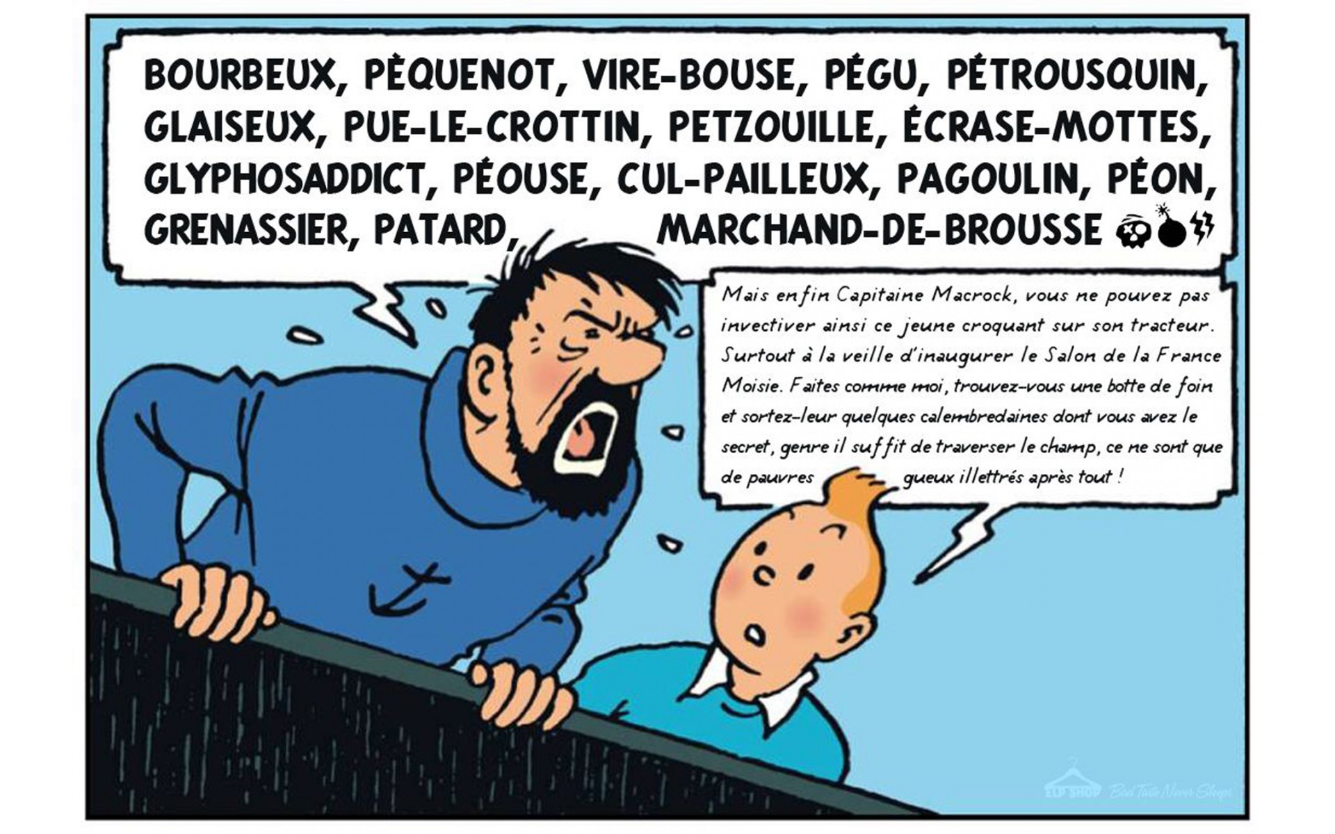 Tintin au Salon de l'Agriculture